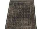 Rug & Kilim’s Distressed Khotan Rug in Blue & Gray Trellis | Area Rug in Rugs by Rug and Kilim