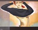 Classy hip sensual nude original painting: Limnoria | Oil And Acrylic Painting in Paintings by Monique van Steen | Opera Lounge in Barcelona. Item made of canvas & synthetic compatible with boho and contemporary style
