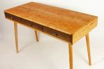 Mid-century Modern Cherry Wood Office Desk With Black Walnut | Tables by Curly Woods. Item made of walnut works with mid century modern style