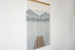 Lake and Mounntain tapestry | Wall Hangings by WOOL + ROPE. Item composed of oak wood & wool