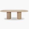 Travertine Stone Dining Table - Marble Dining Table Oval | Tables by Tinella Collection. Item made of marble works with minimalism & contemporary style