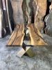 Custom Order Walnut Wood Epoxy Table | Resin River Table | Dining Table in Tables by Tinella Wood | San Francisco in San Francisco. Item composed of walnut in minimalism or art deco style