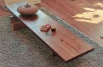 Japanese Slab coffee Table, Oregon Black Walnut | Tables by SjK Design Studios. Item composed of walnut in asian style