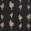 Cootie | Gold On Black | Wallpaper in Wall Treatments by Weirdoh Birds. Item made of synthetic