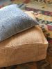 Vintage Hemp Floor Pouf | Pillows by HOME. Item made of cotton