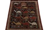 Rug & Kilim’s Shirvan Tribal Rug In Red, Orange & Brown | Area Rug in Rugs by Rug and Kilim