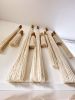 Bamboo and Wool Wall Art Set of 10, Modular Wall Installatio | Wall Sculpture in Wall Hangings by Olivia Fiber Art. Item composed of bamboo and cotton in boho or minimalism style