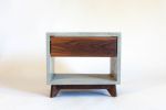 Straight Dwarf | Nightstand in Storage by Curly Woods. Item made of oak wood with concrete works with mid century modern & industrial style