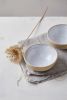 Set of Two White Pottery Soup Bowls | Serving Bowl in Serveware by ShellyClayspot. Item composed of ceramic compatible with minimalism and rustic style