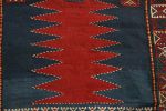 Antique Geometric Red and Blue Wool Kilim Bag Rug | Area Rug in Rugs by Rug and Kilim