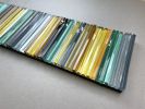 Modern wall art Fused glass wall art Wall panels | Glasswork in Wall Treatments by Jullia Tyasko. Item composed of wood & glass compatible with contemporary and modern style