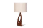 Amorph Helix Table Lamp, Solid wood, Walnut Finish w/ Ivory | Lamps by Amorph. Item made of walnut