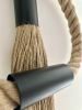 Jute rope & blackened steel- XL | Wall Sculpture in Wall Hangings by Olivia Fiber Art. Item composed of steel and fiber in boho or minimalism style