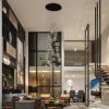 Glass Bubbles Chandelier with 34 Clear Pendants in a Cluster | Pendants by Galilee Lighting. Item composed of metal & glass compatible with minimalism and modern style