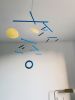 Blue Summer Kinetic Sculpture | Sculptures by Eli Altanova. Item made of wood with brass