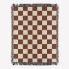 Checkers woven throw blanket. 05 | Linens & Bedding by forn Studio by Anna Pepe. Item composed of cotton