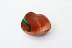 Cherrywood Bowl with Deep‑Blue Resin – Hand‑Crafted | Decorative Objects by Holzkunst Samuel Meisinger. Item made of wood works with art deco & modern style