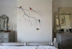 English Birds in a Bedroom | Murals by Louise Dean - Artist