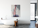 Quiet Presence — Alienation Series | Paintings by Gela Mikava. Item composed of linen compatible with minimalism and contemporary style