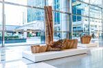 Lobby Installation | Public Sculptures by Barbara Cooper | 353 North Clark, Chicago, IL in Chicago. Item made of wood