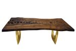 Live Edge Wooden Table, Walnut Wood Table, Wood Table Design | Dining Table in Tables by Tinella Collection. Item made of walnut with metal works with minimalism & contemporary style