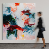 The Color of Sky, Abstract Painting by Michael Rich | Oil And Acrylic Painting in Paintings by Michael Rich. Item composed of canvas in mid century modern or contemporary style