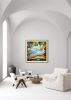 Reaching for Love | Paintings by Darlene J. Winfield. Item composed of birch wood and canvas in contemporary or art deco style