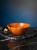 Cherry Wood Bowl with Red Resin | Handcrafted | Decorative Bowl in Decorative Objects by Holzkunst Samuel Meisinger. Item made of wood works with contemporary & art deco style