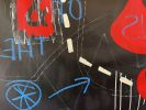 Signs of the Universe | Mixed Media by Paula Saslow, Copper Rose Art. Item made of canvas works with contemporary & urban style