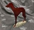 Red Whippet Dog | Public Sculptures by jim collins sculpture