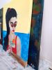 Milena | Oil And Acrylic Painting in Paintings by Elena Parau. Item made of canvas compatible with boho and minimalism style