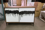 Finage — Walnut Art Credenza, In Stock in Florida | Sideboard in Storage by Morgan Clayhall. Item composed of walnut and steel in minimalism or contemporary style