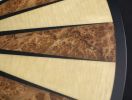 Exotic Wood Inlaid Round Backgammon Table by Costantini | Side Table in Tables by Costantini Design. Item composed of wood