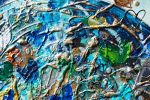 Heart of the Ocean — Original Textured Floral Painting | Oil And Acrylic Painting in Paintings by DaggArt. Item works with contemporary style