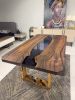 Epoxy Table - Walnut River Custom Resin Table - Dining Table | Tables by Tinella Wood. Item made of walnut compatible with minimalism and art deco style