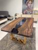 Epoxy Table - Walnut River Custom Resin Table - Dining Table | Tables by Tinella Collection. Item made of walnut compatible with minimalism and art deco style