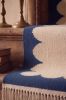 Handwoven Woolen Blue Runner Rug | Rugs by Evergreen Carpets. Item composed of wool in boho or minimalism style