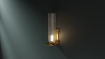 Dais | Sconces by ILANEL P/L. Item made of brass with glass works with mid century modern & art deco style