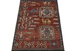 Rug & Kilim’s Caucasian Tribal Rug in Red with Camel | Area Rug in Rugs by Rug and Kilim