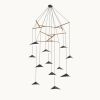Emily V12 Pendant Light – High Gloss Custom | Chandeliers by MOSS Objects. Item made of oak wood with steel works with contemporary & modern style