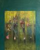 Green Figurative Abstract | Mixed Media by Gela Mikava | Georgia in Tbilisi. Item composed of fabric in contemporary style