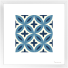 Framed Poster - Art Print 4x4 Folha Oliveira - Azul | Prints by Alzuleycha. Item made of paper compatible with mediterranean style