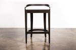 Exotic Wood Counter Stool in Leather by Costantini | Chairs by Costantini Design. Item composed of wood
