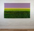 Touched By Twilight's Coming | Tapestry in Wall Hangings by Contemporary Tapestry Weaving. Item made of wool works with contemporary & scandinavian style