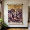 1-of-1 Masterpiece: Hand-Knotted pure silk Mountain Village | Tapestry in Wall Hangings by World Weave Carpets. Item composed of wool & fiber compatible with boho and mid century modern style