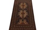 Vintage Baluch Afghan runner in Beige, Brown & Blue Patterns | Area Rug in Rugs by Rug and Kilim