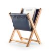 Magazine and Newspaper Holder, Wood&Leather Storage, Black | Storage Stand in Storage by Halohope Design. Item made of wood with leather works with minimalism & mid century modern style