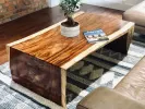 Waterfall Edge Coffee Table | Tables by Live Edge Lust. Item made of wood