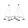 Emily Group of Seven | Chandeliers by MOSS Objects. Item composed of steel in minimalism or mid century modern style