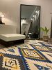 Aqua Woven Rug | Area Rug in Rugs by Weaver. Item made of wool works with boho & country & farmhouse style